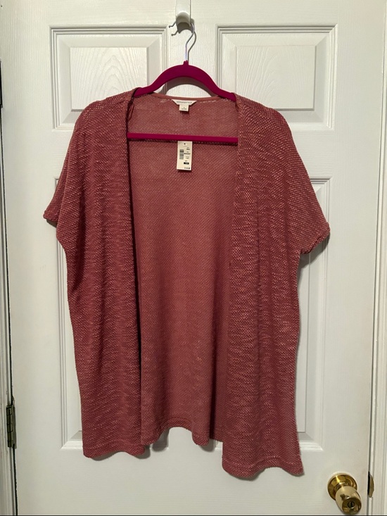 Aeropostale Sweaters - NWT Aeropostale open cardigan relaxed loose fit Sz S coral. Msrp $45. Side slits